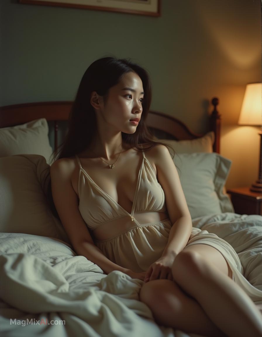 lying on a bed