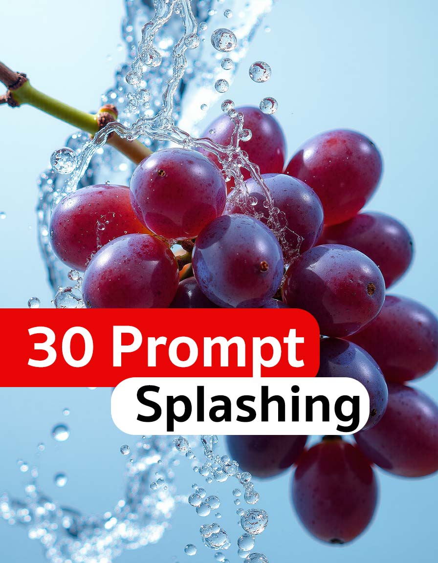 30 Prompt แนวๆ water splashing สำหรับภาพขาย Stock Photo