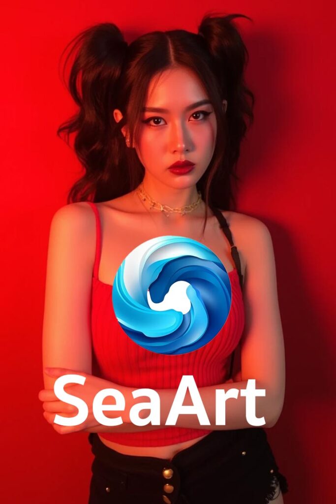 วิธีเจนรูปนางแบบ MagMix Flux Phone ใน SeaArt