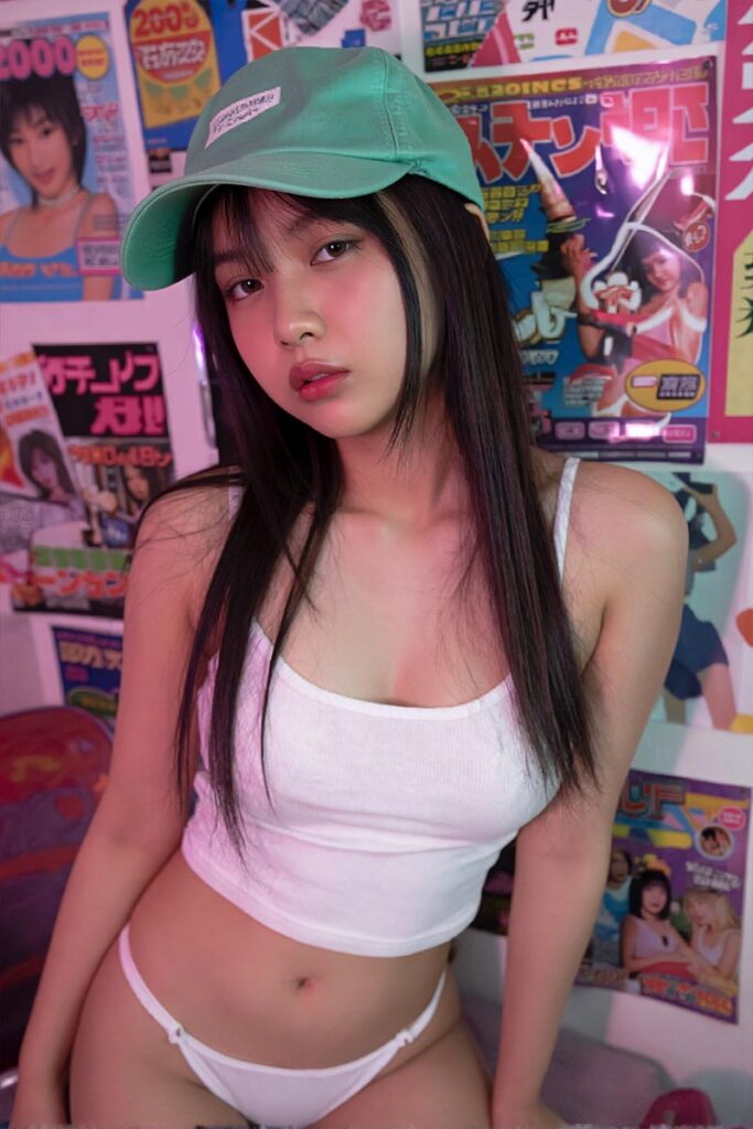 cyber-pop style room